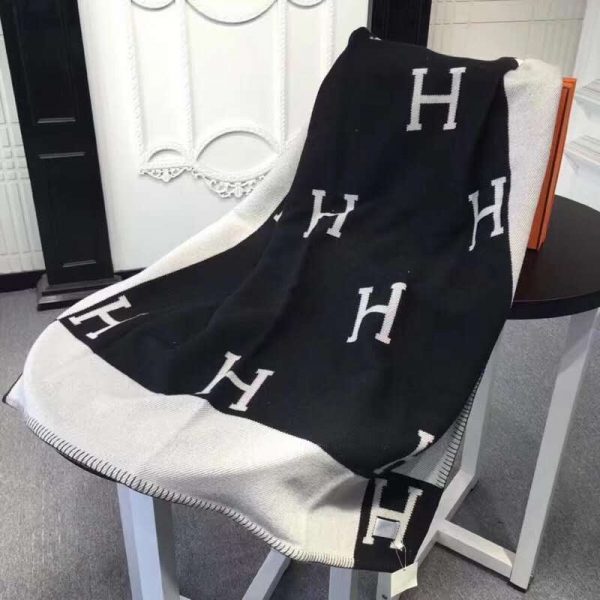 Hermes Black Scarf