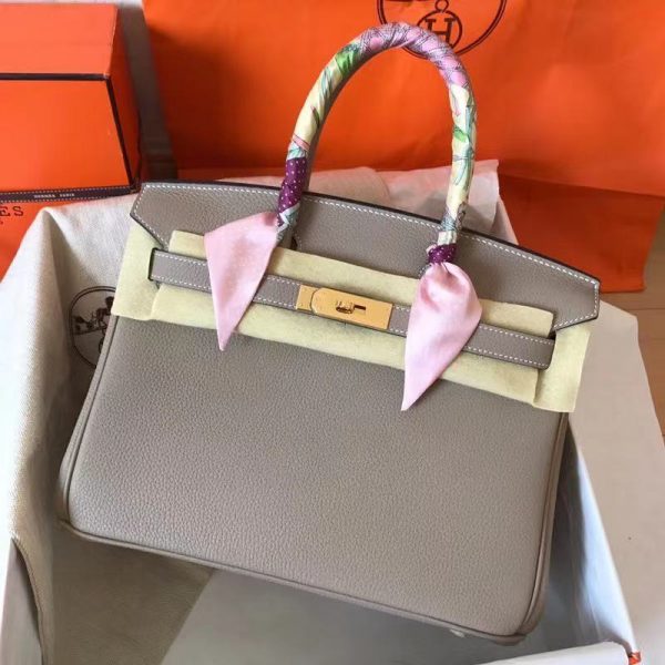 Hermes Women Bag In Khaki 30CM